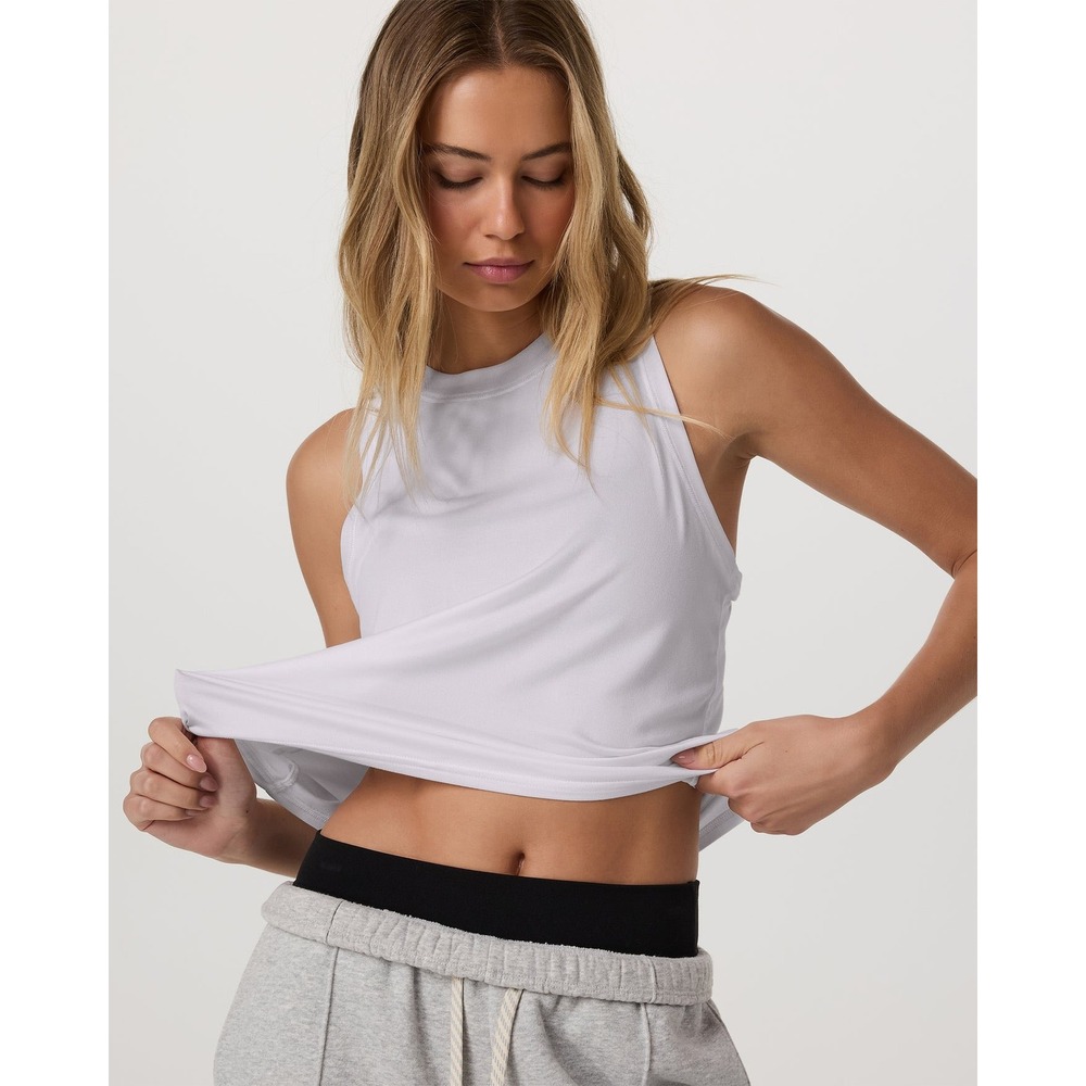 Vuori Energy Top Women Size M White Good Condition Activewear Tank athlesuire